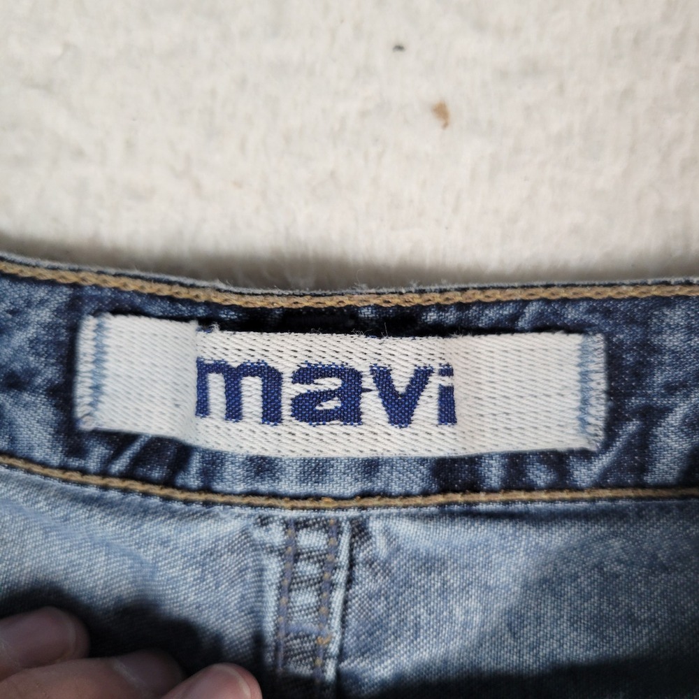 Mavi Aimee Shorts Womens 27 Blue Denim High Rise 163 Camp Short Zip Fly - Picture 3 of 11